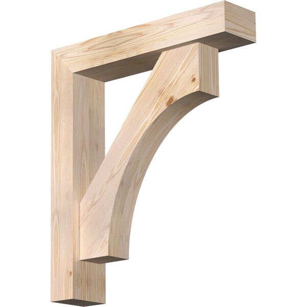Ekena Millwork Westlake Block Smooth Bracket w/ Offset Brace, Douglas Fir, 5 1/2"W x 26"D x 30"H BKT0604X26X30WTL05SDF - main